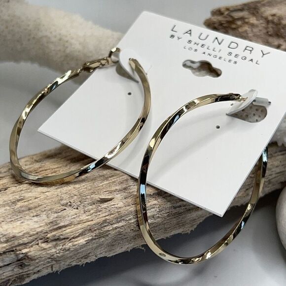 Gold Hoop  Earrings Laundry by Shelli Segal $16ea / 3 for $25 - Picture 3 of 8